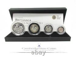 2009 Proof Silver Britannia Set Four Coin Royal Mint Fine Silver COA