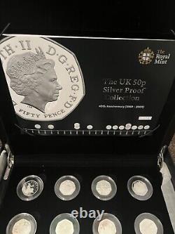 2009 Silver Proof Fifty Pence Coin Set Kew EEC EU D-Day 40 Years of 50p + COA
