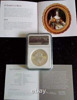 200th Anniversary Birth Of Queen Victoria UK Silver Proof Piedfort £5Coin FDC