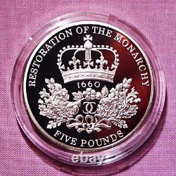 2010 Royal Mint Silver Piedfort Proof Restoration £5 Crown In Capsule