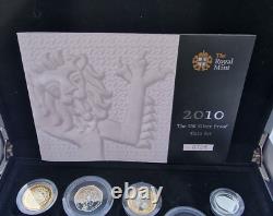 2010 Royal Mint UK Silver Proof 13 Coin Set Collection Box and COA Issued 3500