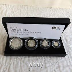 2010 SILVER PROOF BRITANNIA 4 COIN COLLECTION 3497 sets boxed/coa