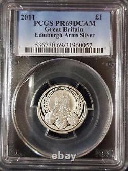 2011 Capital Cities of UK Edinburgh £1 One Pound Silver Proof Coin PCGS PR69 DC