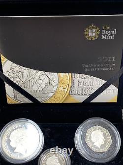 2011 Royal Mint Silver Proof Piedfort 6 Coin Set