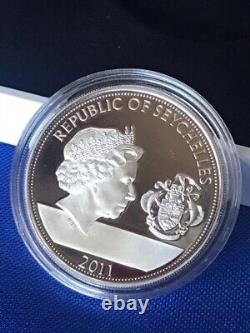 2011 Seychelles Diamond Jubilee Proof silver coin