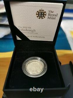 2011 Silver Proof £1 Edinburgh One 1 Pound Coin