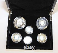 2011 UK Sterling. 925 Silver Proof Celebration Set, 6 Coins As Issued Condition