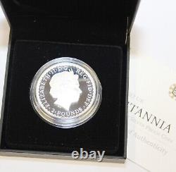 2012 1 Ounce Fine. 999 Silver Proof Britannia, Capsuled, Cased With Certificate