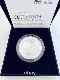 2012 Britannia £2 Silver Proof One Ounce 1oz Coin with Box & COA