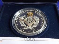 2012 Diamond Jubilee 60-Diamond 5oz 999 Silver Proof Medal Limited Edition