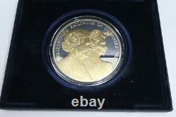 2012 Diamond Jubilee Silver 5oz Proof Coin Gold Plated Obverse -Limted Edition