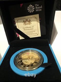 2012 London Olympic Games Silver Proof Royal Mint Gold Plated £5 Coin