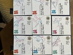 2012 ROYAL MINT LONDON OLYMPICS SILVER PROOF 50p SPORTS COLLECTION COMPLETE SET