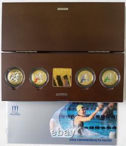 2012 Royal Mint Commonwealth Games Piedfort Silver Proof £2 coin set cased + COA