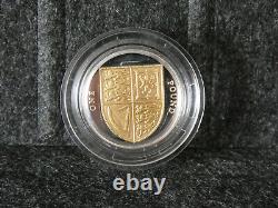 2012 Silver Proof £1 Diamond Jubilee Gold Plated Pound Rare Only 1,296 Minted