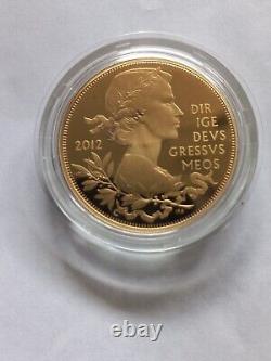 2012, The Queens Diamond Jubilee, UK £5 Gold Plated Silver Proof Coin