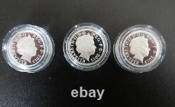 2013 30th Anniversary Of The £1 Coin Silver Proof Three Coin Set