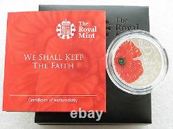 2013 Alderney Remembrance Poppy Day £5 Five Pound Silver Proof Coin Box Coa