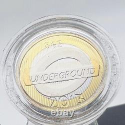 2013 London Underground Piedfort Silver Proof Coin Roundel Design Encapsulated