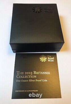 2013 Royal Mint Britannia £2 Silver Proof 1oz Coin/Box /COA