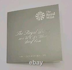 2013 Royal Mint The Royal Birth UK Silver Proof Five Pounds £5 coin Box & COA