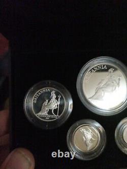 2013 Silver Britannia 5 Coin Silver Proof Set With COA