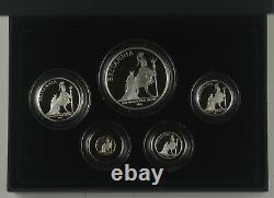 2013 Silver Proof Britannia 5 Coin Collection Complete