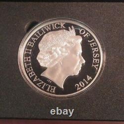 2014 D-Day 70th Anniversary 10oz Silver Proof Jersey £50 Coin in Box/COA