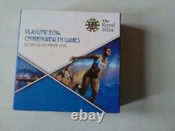 2014 Glasgow Commonwealth Games Silver Proof 50P Coin Mint Condition