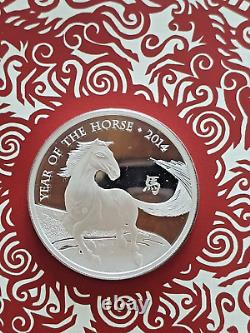 2014- Lunar Year of the Horse £2 Silver Proof Coin/Stamp Cover (31.21gm)