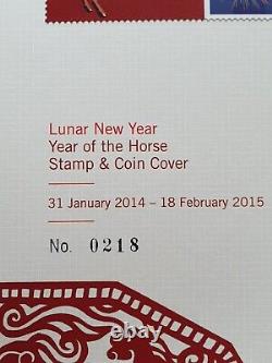 2014- Lunar Year of the Horse £2 Silver Proof Coin/Stamp Cover (31.21gm)