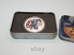 2014 Niue $2 Silver Proof 1oz Marvel Coin Captain America