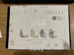 2014 Portrait Of Britain UK Silver Proof £5 Pounds 4 Coin Set Box COA Royal Mint