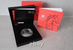 2014 Royal Mint Lunar Year Of The Horse 1 Oz Silver Proof £2 Coin c/w COA & Box