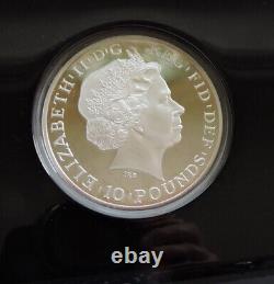 2014 Royal Mint Silver Proof £10 5 Ounce Britannia Cased With COA And Outer