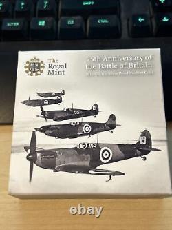 2015 50p Anniversary Battle Of Britain Silver Proof Piedfort Coin Royal Mint