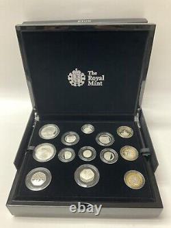 2015 Royal Mint Silver Proof 13 Coin Year Set United Kingdom Boxed with COA