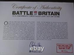 2015 SILVER PROOF 50p COIN COVER + COA & FOLDER BATTLE OF BRITIAN SIGNED 1/495