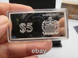 2015 Samoa $5 Fine. 999 Silver 1oz Coin Hubble Space Telescope 25th Anniversary