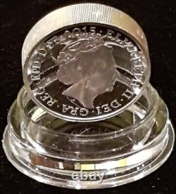 2015 Silver Piedfort £1 Proof Last Royal Arms One Pound Mint Low Mintage of 1482