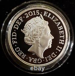 2015 Silver Piedfort £1 Proof Last Royal Arms One Pound Mint Low Mintage of 1482