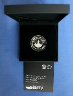 2015 Silver Piedfort Proof £2 coin WWI The Navy in Case with COA