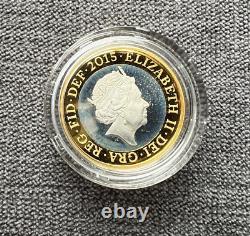2015 Silver Proof Piedfort £2 Two Pounds Coin, Definitive Britannia Boxed #C11