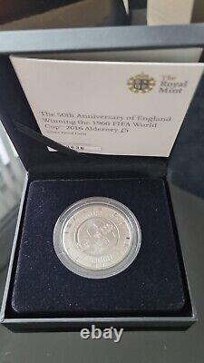 2016 50th anniversary 1966 world cup england proof £5 gold coin and silver RARE