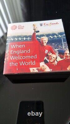 2016 50th anniversary 1966 world cup england proof £5 gold coin and silver RARE