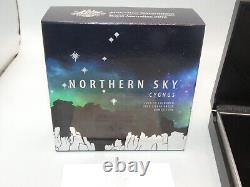 2016 Australian Mint $5 Fine. 999 Silver Proof Domed 1oz Coin Northern Sky