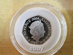 2016 Beatrix Potter Mrs Tiggy-Winkle & 2017 Benjamin Bunny Silver Proof 50p Coin