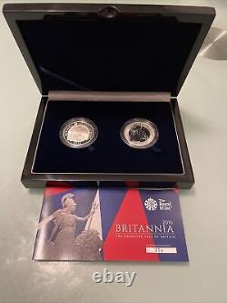 2016 Britannia 1oz Silver Proof & Reverse Proof/Frosted MINTAGE of 500 COINS