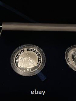 2016 Britannia 1oz Silver Proof & Reverse Proof/Frosted MINTAGE of 500 COINS