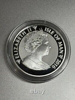 2016 Isle of Man Silver Angel Reverse Proof 1oz. 9999 Silver Bullion Coin RARE